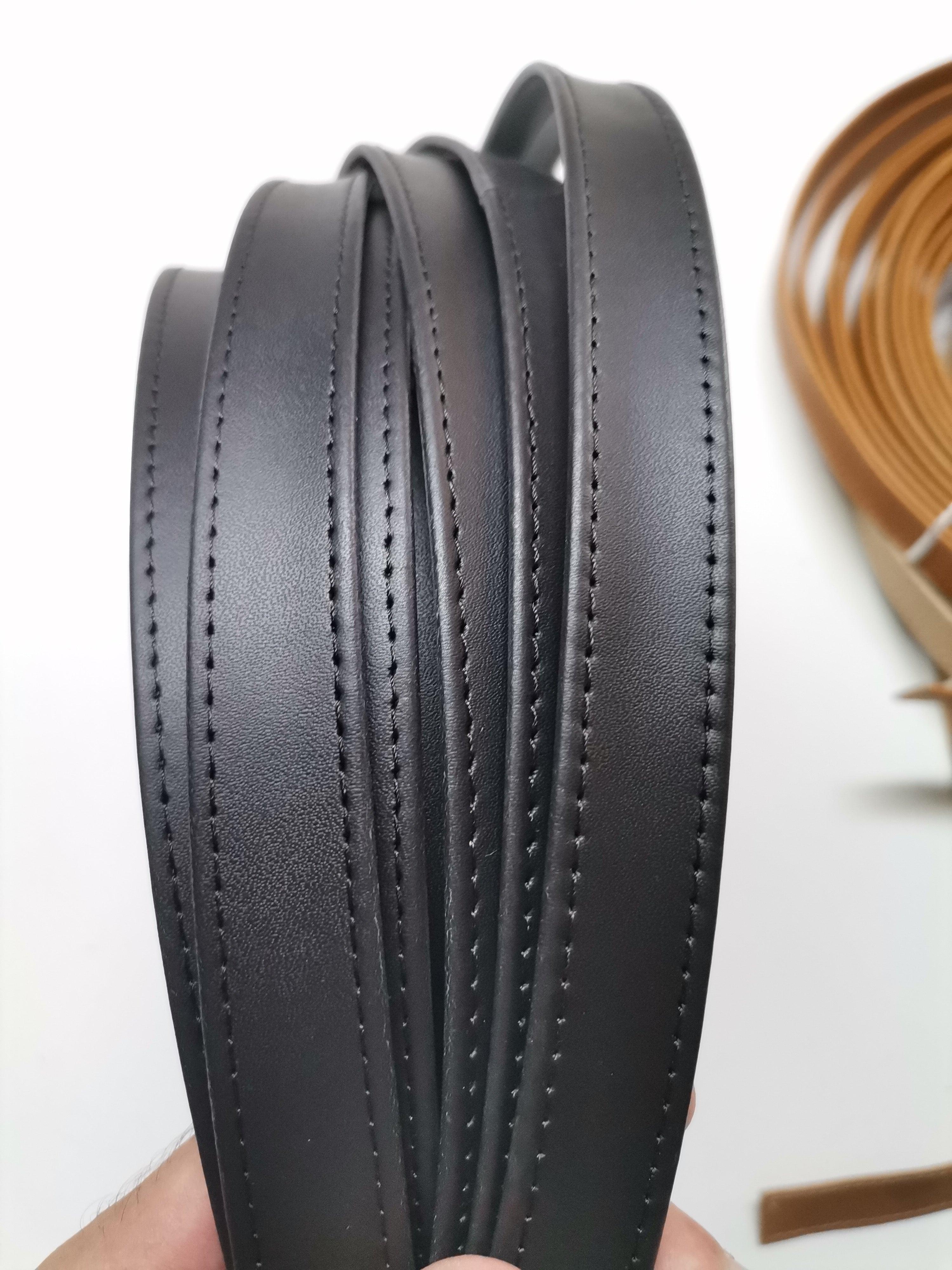 Leather straps width 2cm, Genuine full grain stitched leather straps, –  Salvo Leather